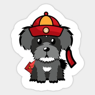 Lunar New Year schnauzer Sticker